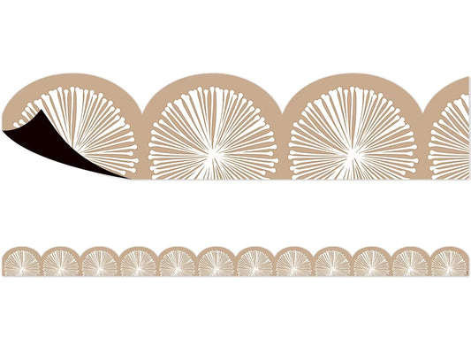 Terrazzo Tones Poms Scalloped Magnetic Border - US 6292