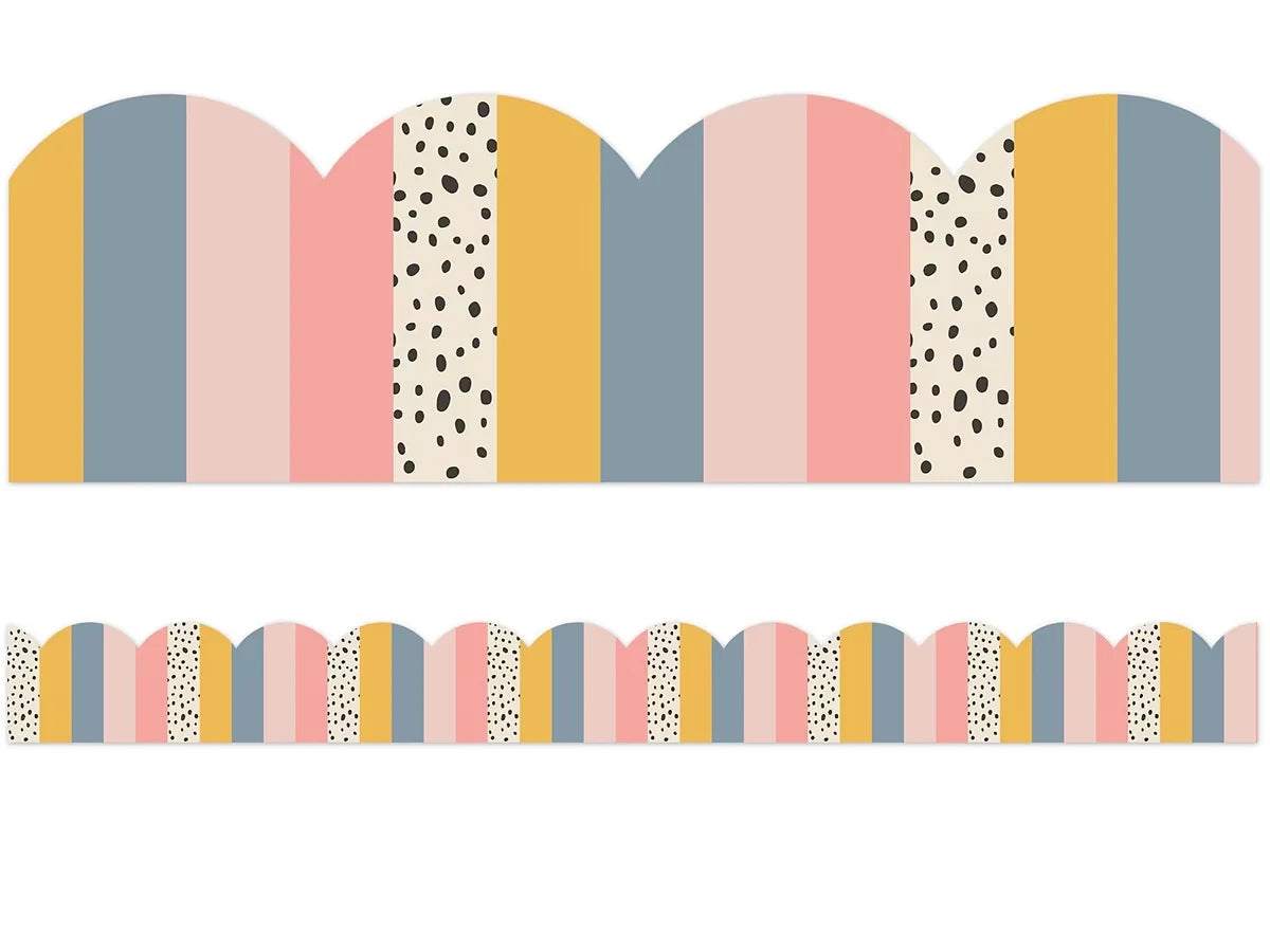 We Belong Striped Scalloped Border - US 6096