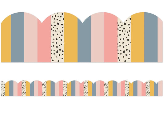 We Belong Striped Scalloped Border - US 6096