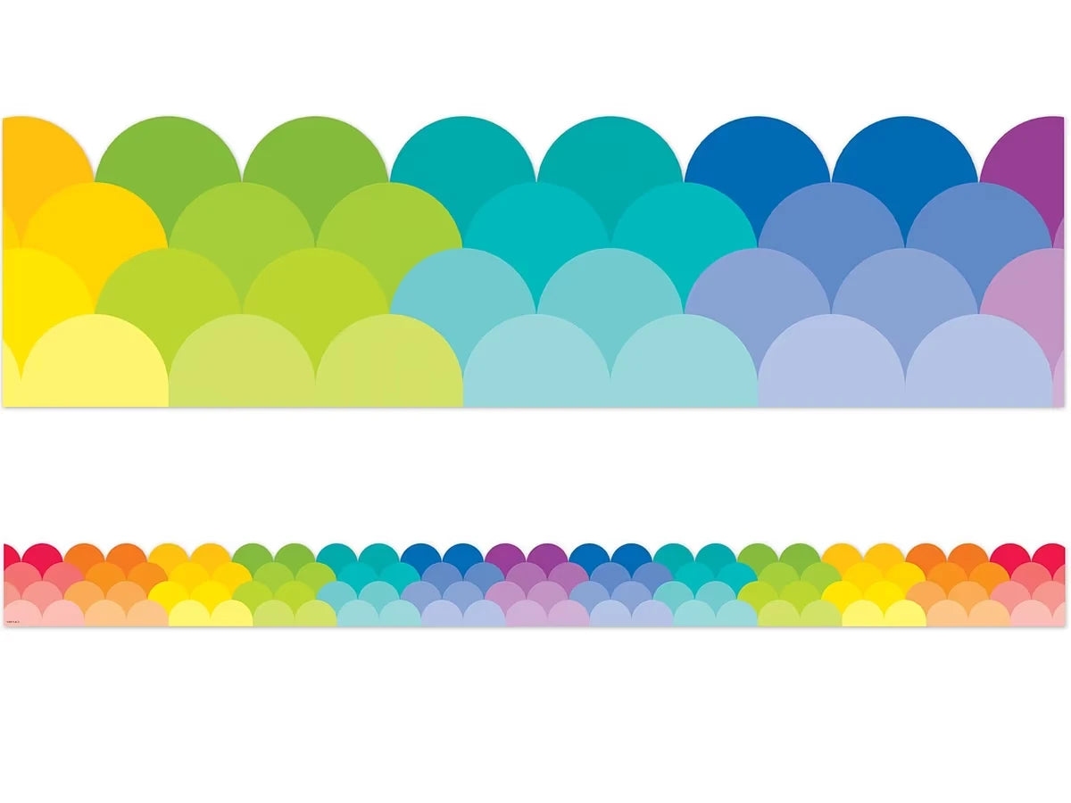 Painted Palette Rainbow Scalloped Border - US 3092