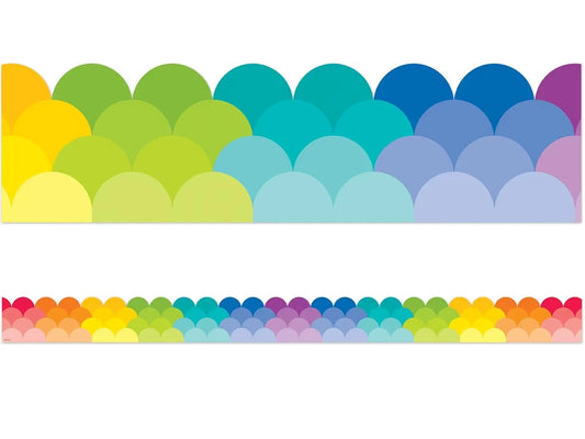 Painted Palette Rainbow Scalloped Border - US 3092