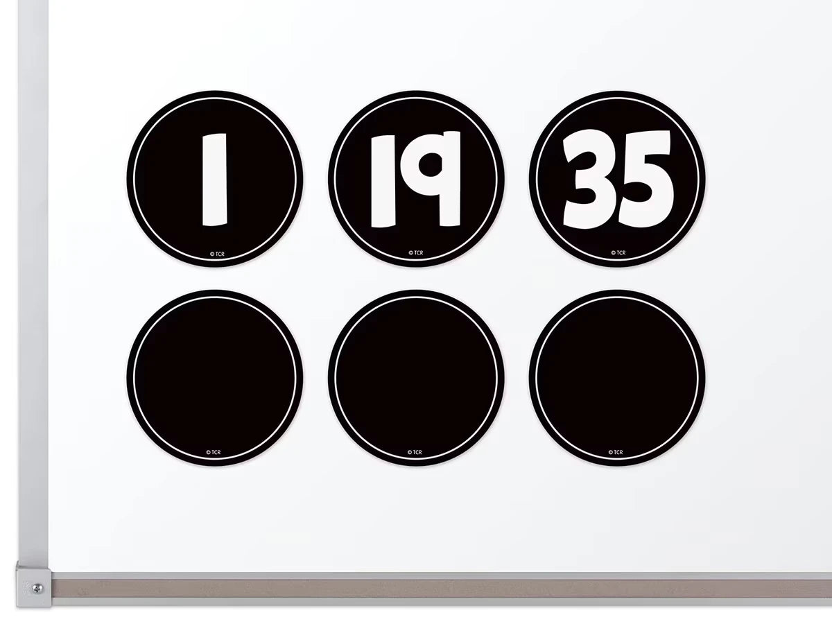 Black-And-White Numbers Magnetic Accents - US 1553