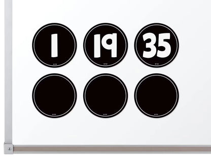 Black-And-White Numbers Magnetic Accents - US 1553