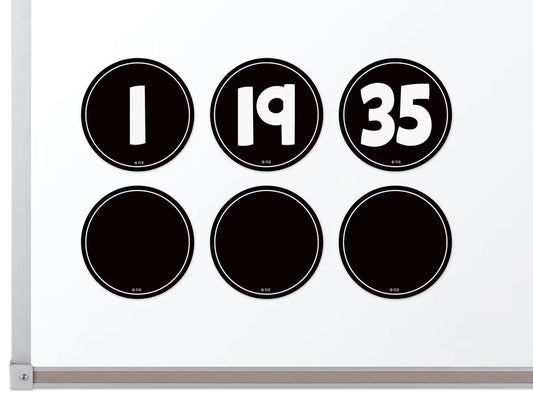 Black-And-White Numbers Magnetic Accents - US 1553