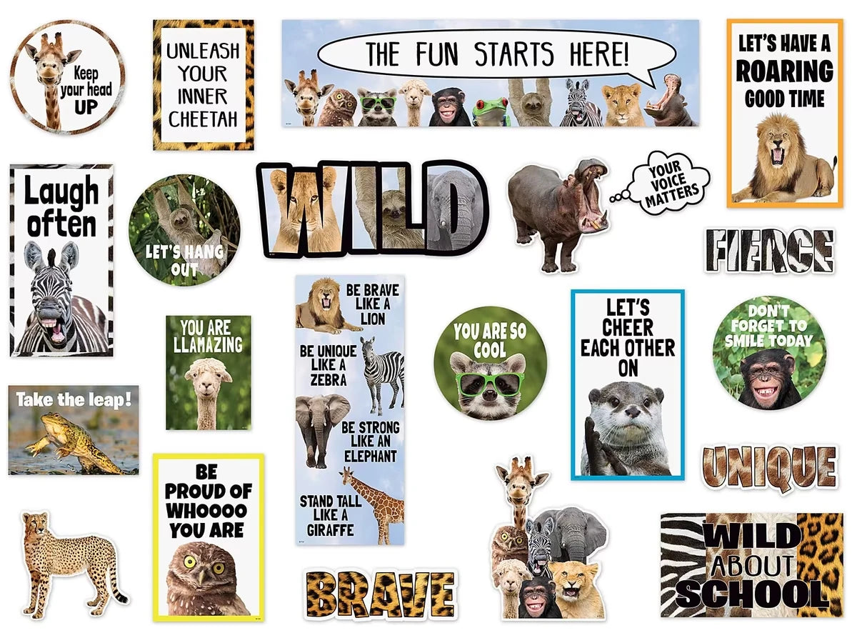Go Wild Animals Mini Bulletin Board Set - US 5835