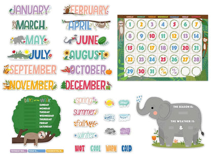 Jungle Friends Calendar Bulletin Board Set - US 4224