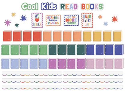 Color Crush Read Books Bulletin Board Set - US 2256