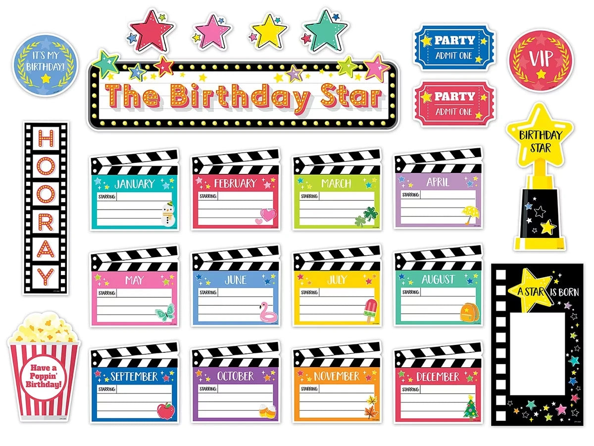 Star Bright Birthday Bulletin Board Set - US 8578