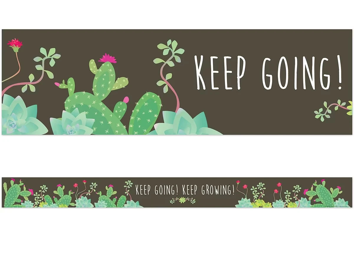 Petals & Prickles Double-Sided Succulent Border - US 7006