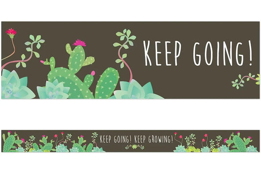 Petals & Prickles Double-Sided Succulent Border - US 7006