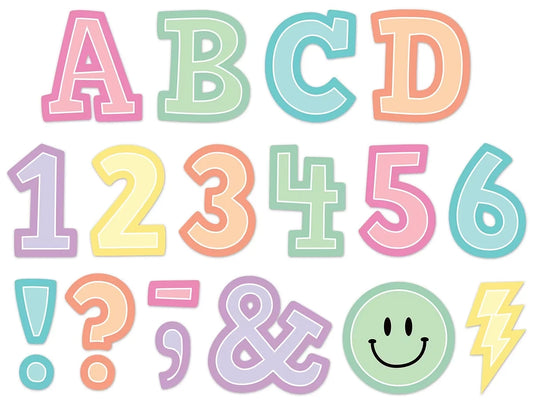 Pastel Pop 2" Self-Adhesive Punch-Out Letters - US 7235