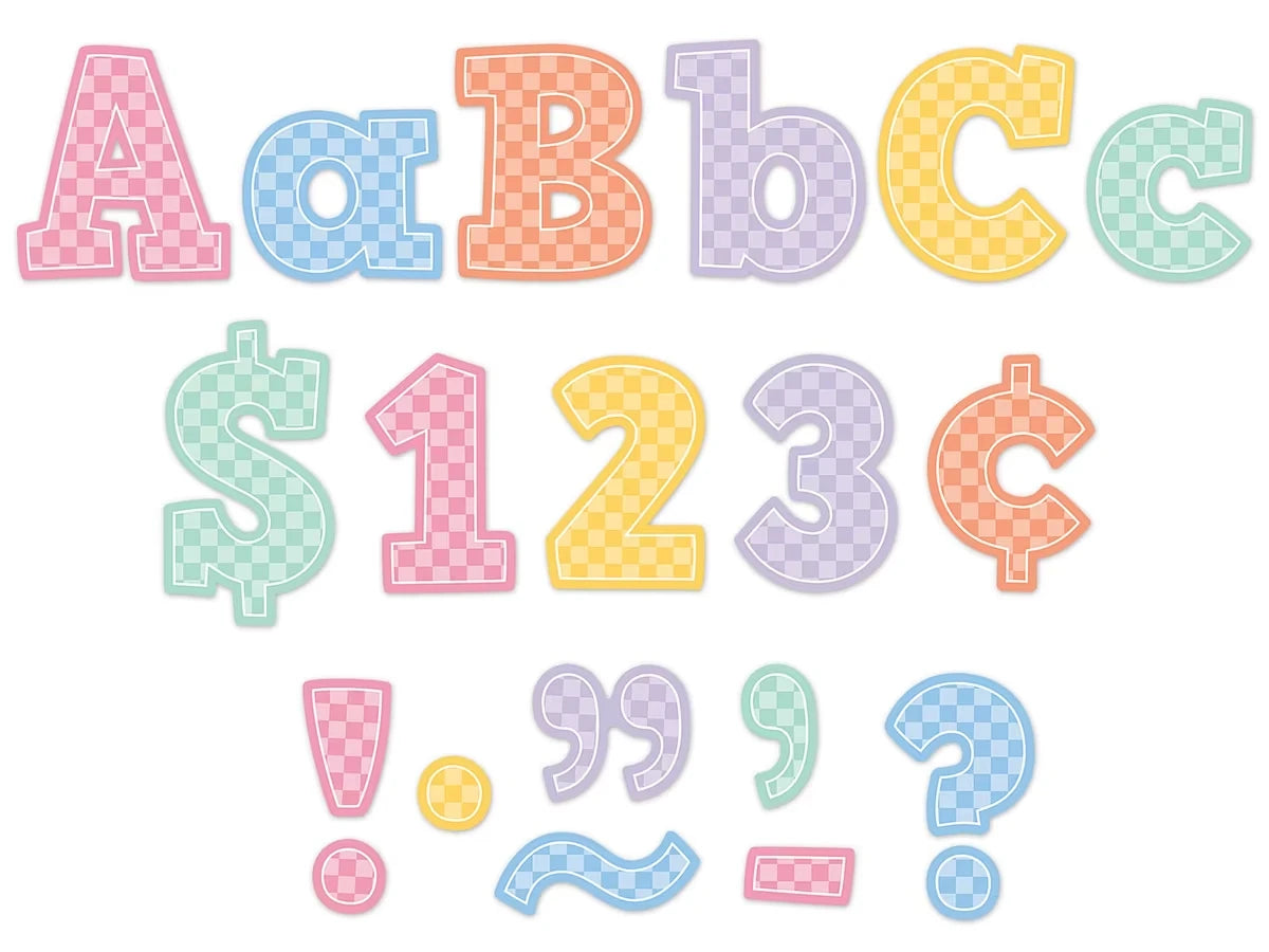 Cool for School Checkered 4" Punch-Out Letters - US 5488