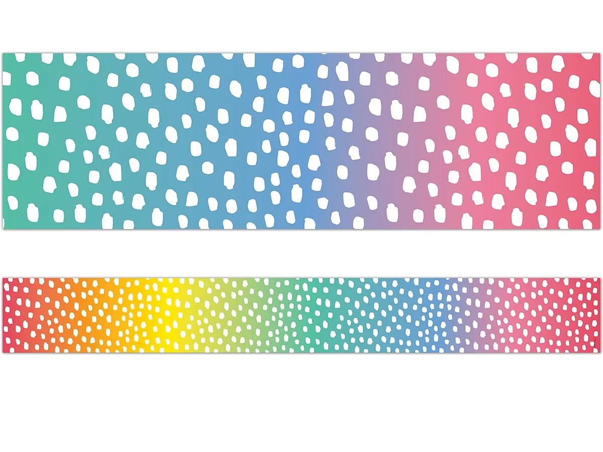Messy Dots Rainbow Border - US 3691