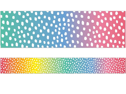Messy Dots Rainbow Border - US 3691