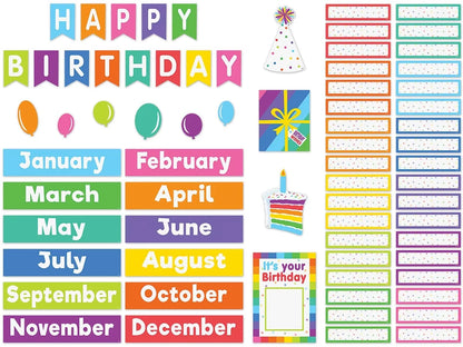 Colorful Birthday Bulletin Board Set - US 3728