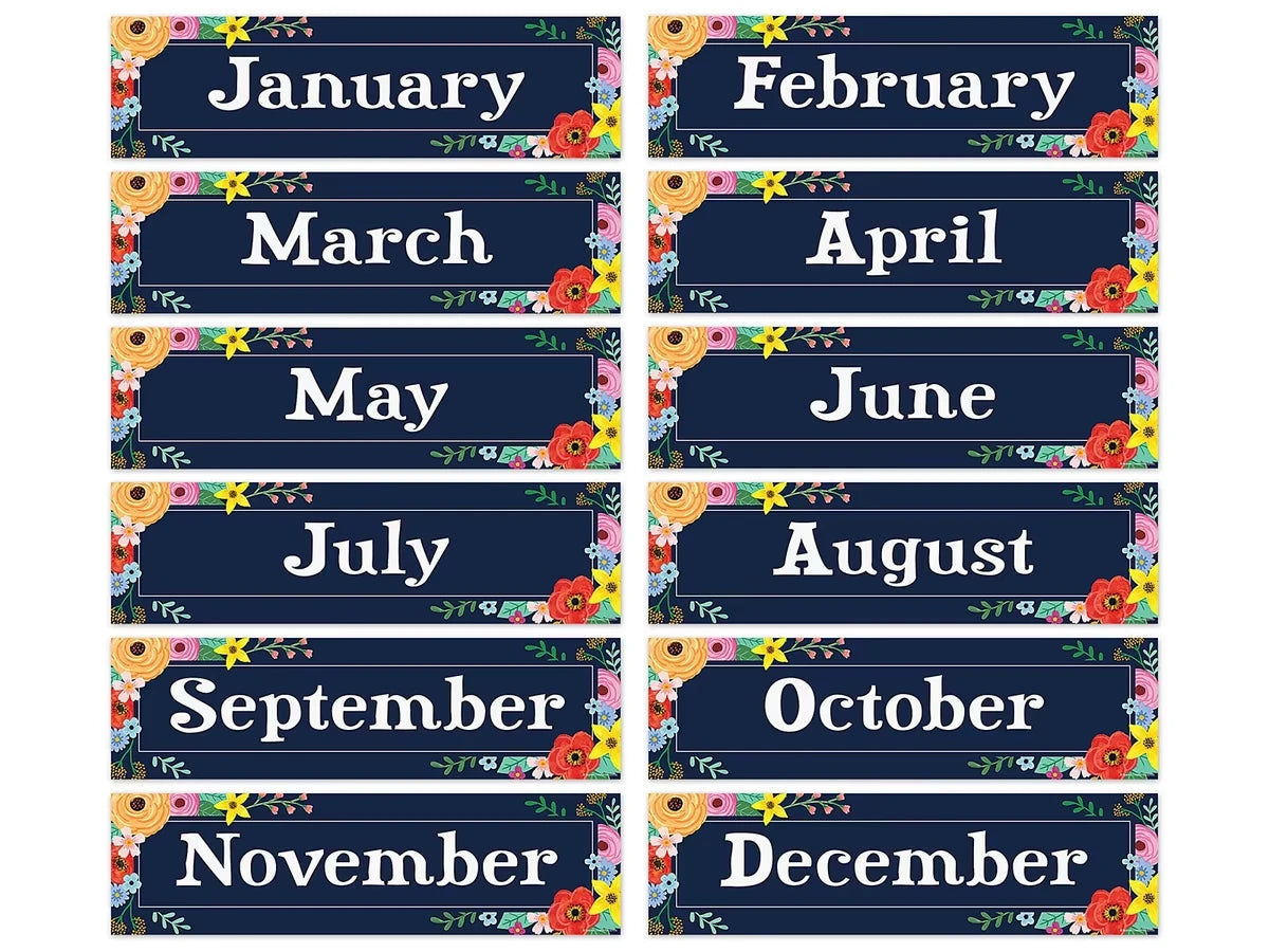 Wildflowers Months of the Year Bulletin Board Set - US 8272
