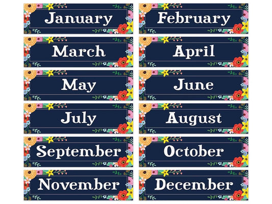 Wildflowers Months of the Year Bulletin Board Set - US 8272