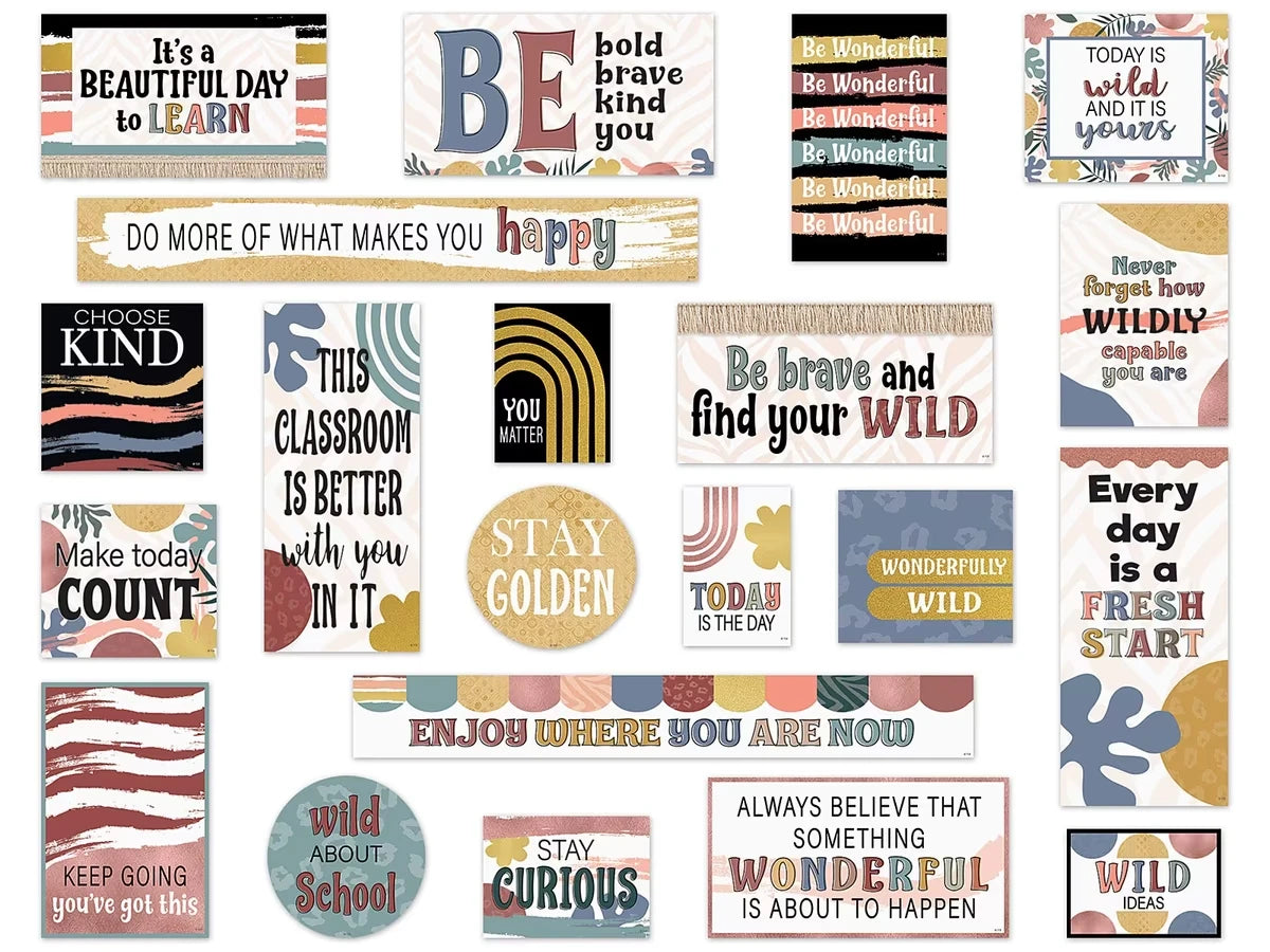 Wonderfully Wild Motivational Bulletin Board Set - US 9965