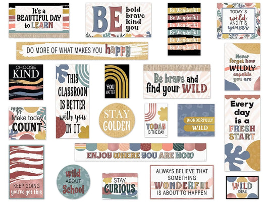 Wonderfully Wild Motivational Bulletin Board Set - US 9965