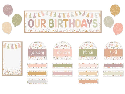 Terrazzo Tones Birthday Bulletin Board Set - US 5026