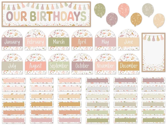 Terrazzo Tones Birthday Bulletin Board Set - US 5026