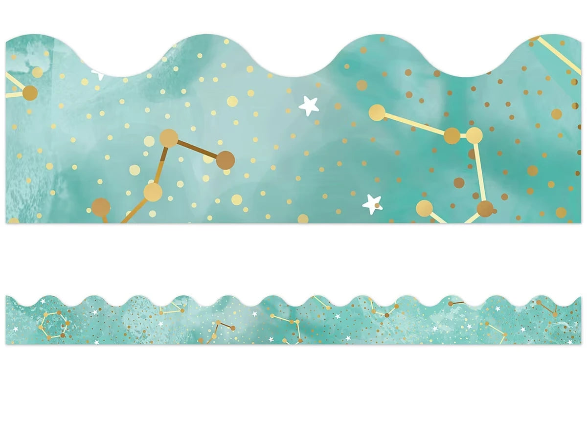 Galaxy Constellations Scalloped Border - US 8375