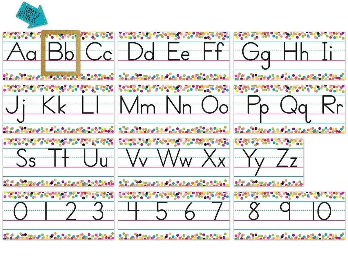 Confetti Traditional Manuscript Bulletin Board Set - US 5724