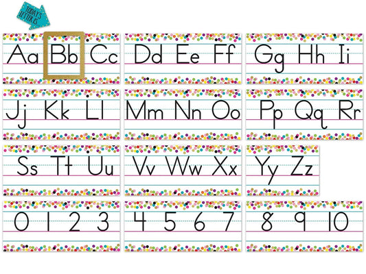 Confetti Traditional Manuscript Bulletin Board Set - US 5724