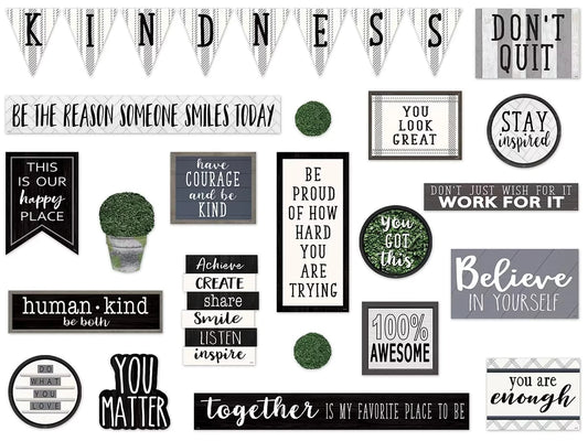 Modern Farmhouse Motivational Bulletin Board Set - US 1854
