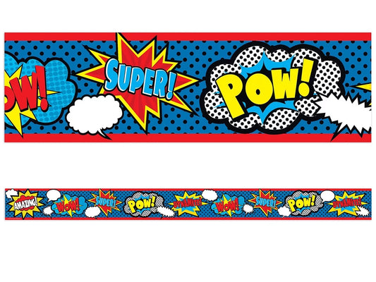 Superhero Word-Burst Border - US 7041