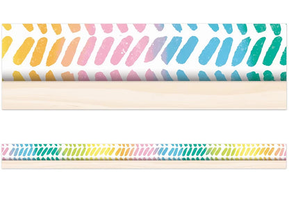 Creatively Inspired Watercolor Chevron Border - US 6980