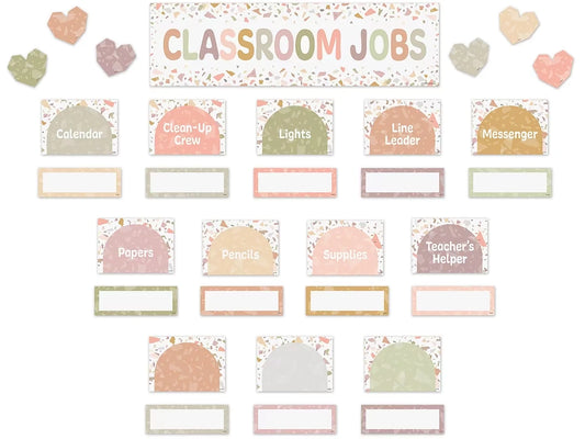 Terrazzo Tones Classroom Jobs Bulletin Board Set - US 9530