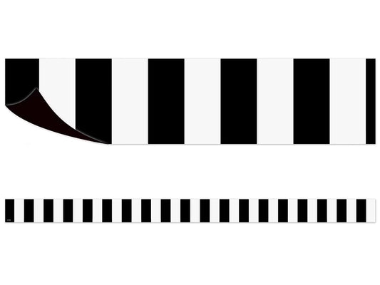 Black & White Striped Magnetic Border - US 5906
