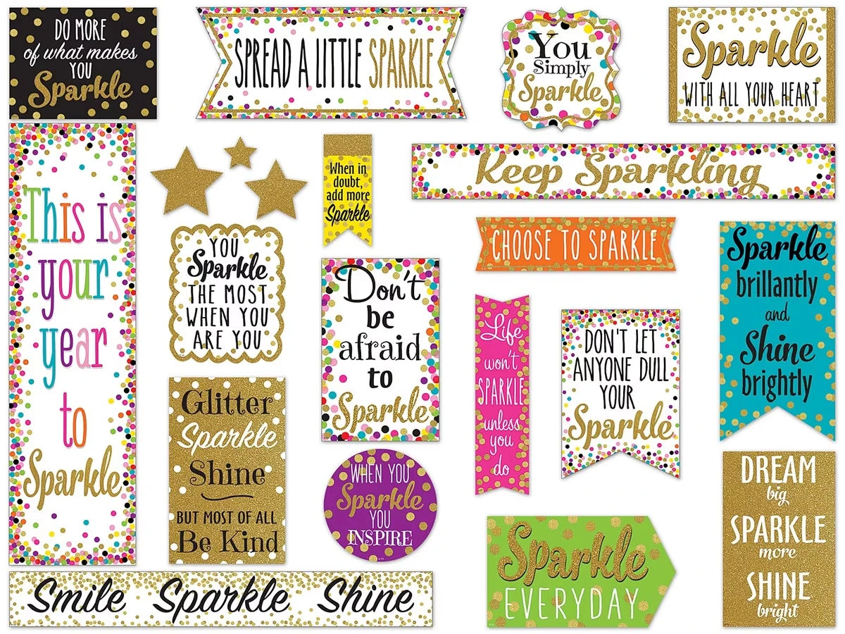 Confetti Sparkle & Shine Bulletin Board Set - US 8633