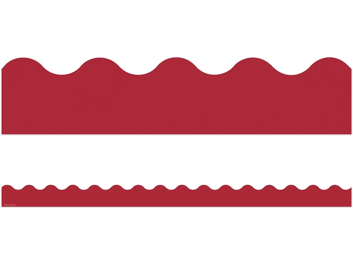 Moving Mountains Cranberry Red Scalloped Border - US 5371