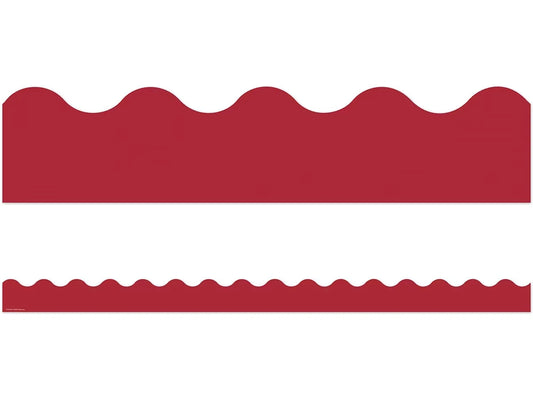 Moving Mountains Cranberry Red Scalloped Border - US 5371
