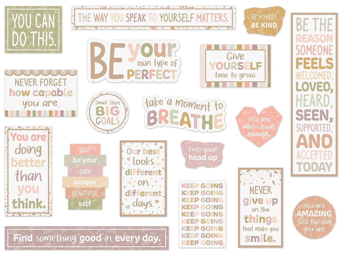 Terrazzo Tones Motivational Bulletin Board Set - US 3035