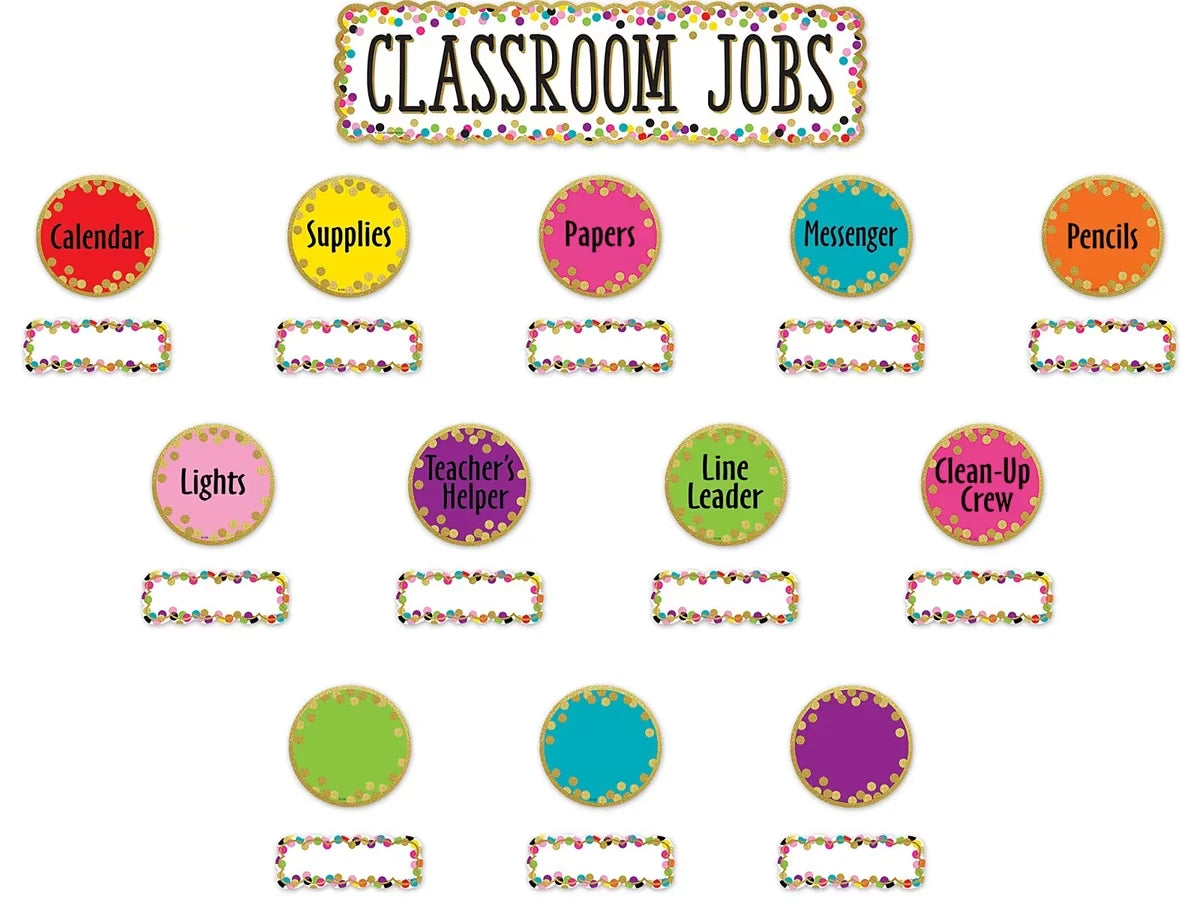 Confetti Classroom Jobs Bulletin Board Set - US 7966