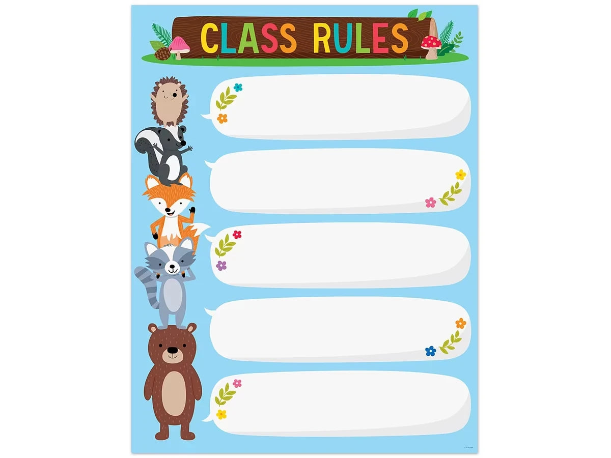 Woodland Friends Classroom Rules Poster - US 8188