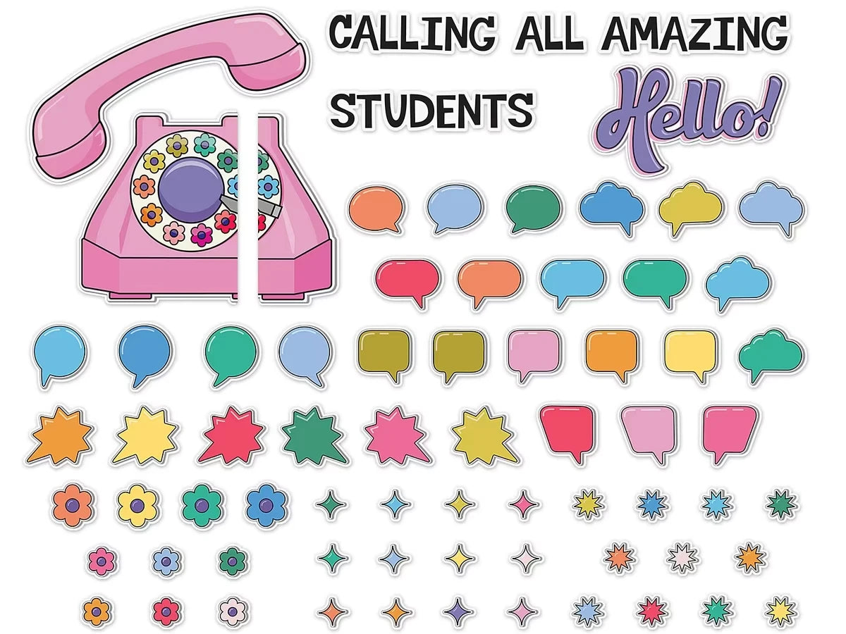Retro Remix Calling All Amazing Students Bulletin Board Set - US 9327