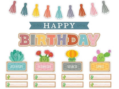 Happy Cactus Crew Birthday Bulletin Board Set - US 9361