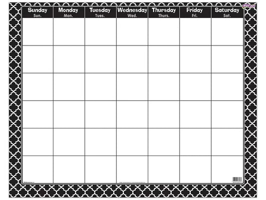 Moroccan Print Write & Wipe Classroom Calendar - US 5217