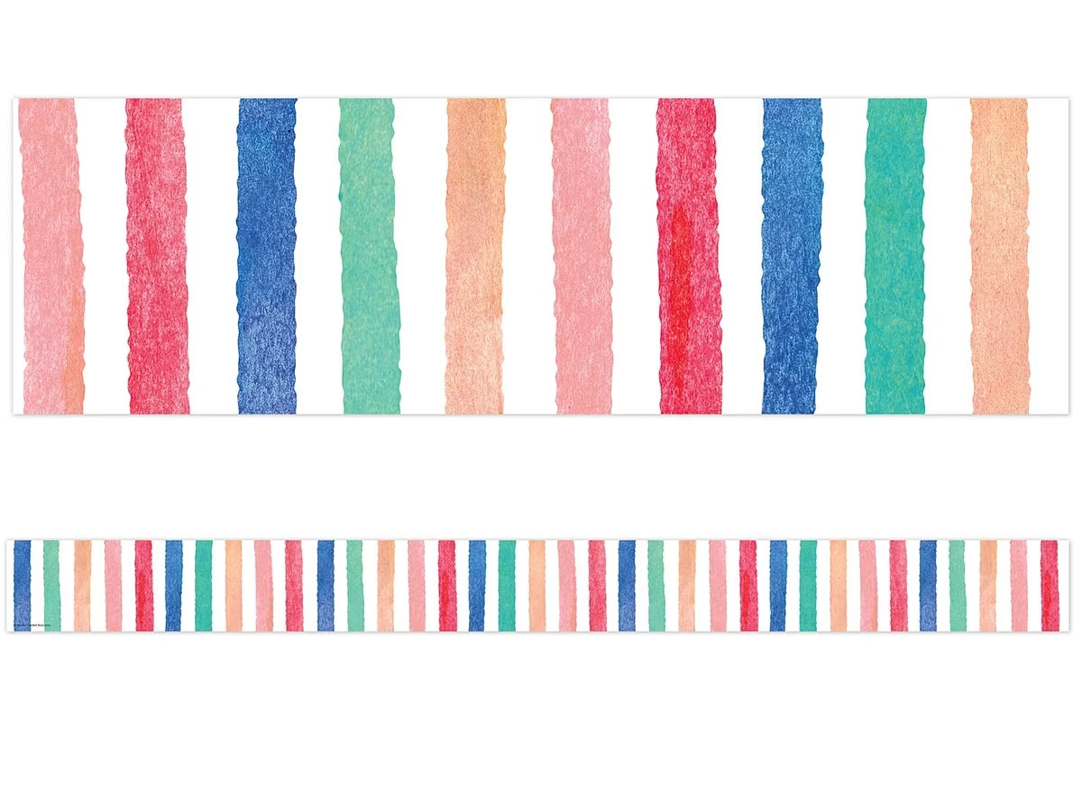 Watercolor Striped Border - US 2281