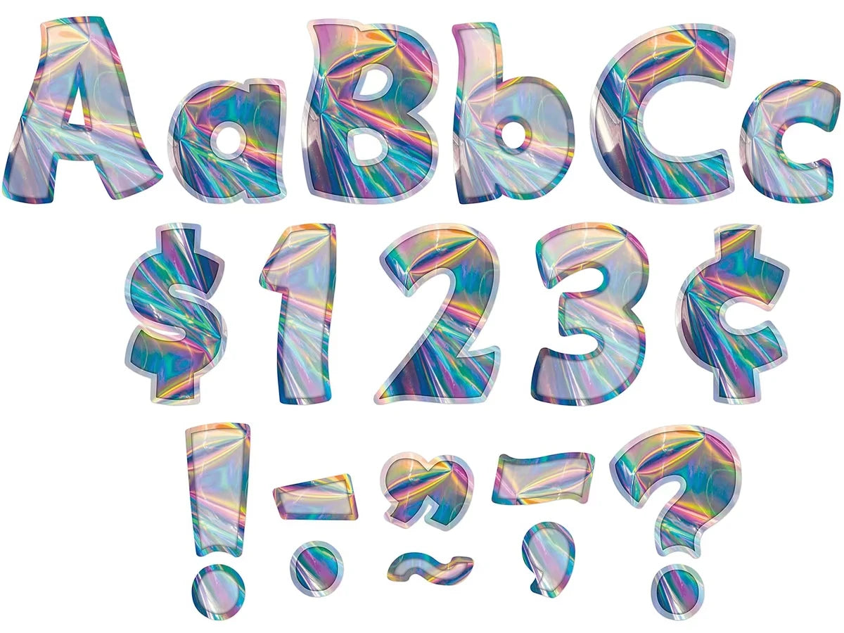 Iridescent 4" Punch-Out Letters - US 7278