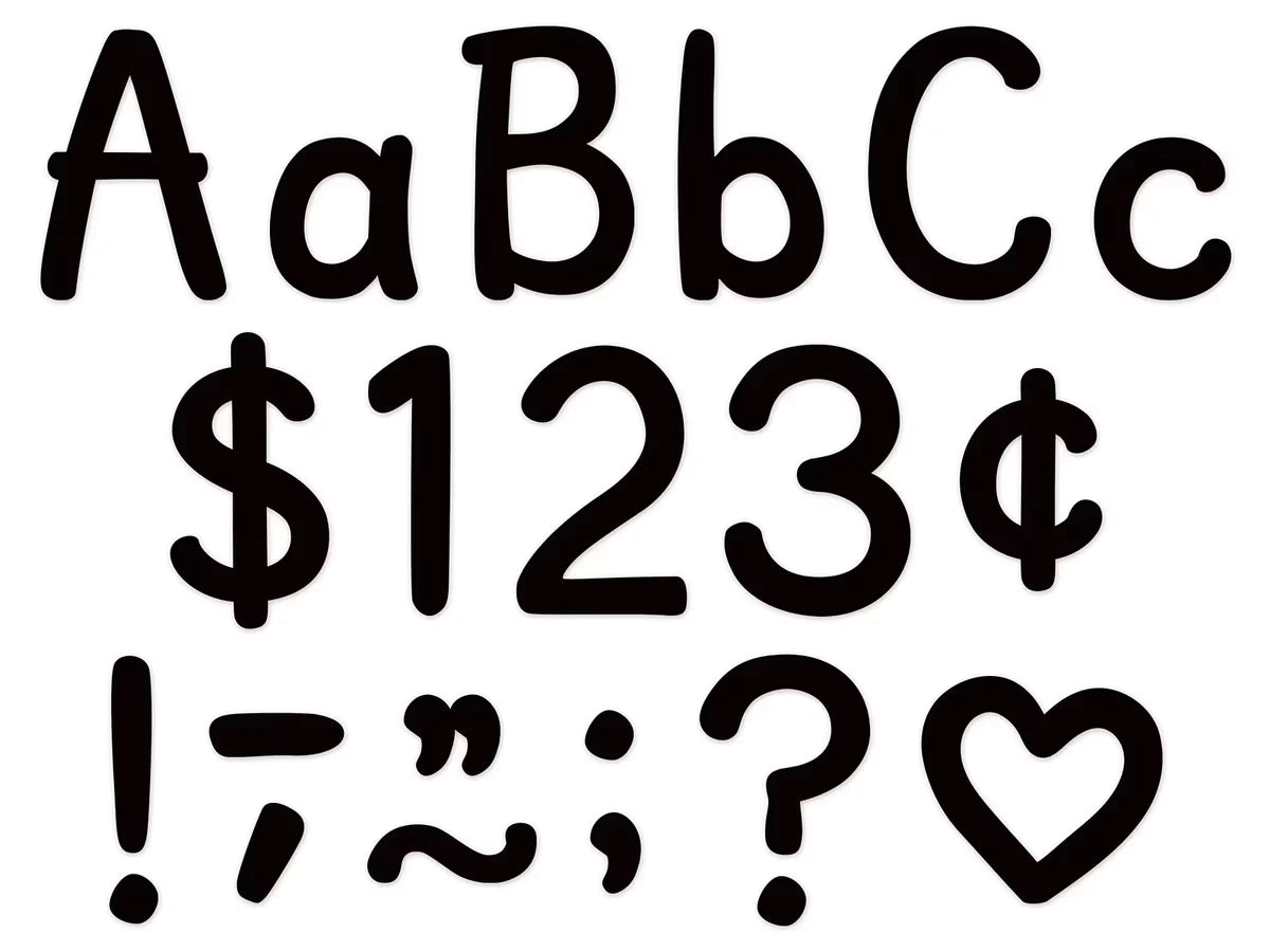Classic Black 4" Punch-Out Letters - US 4330