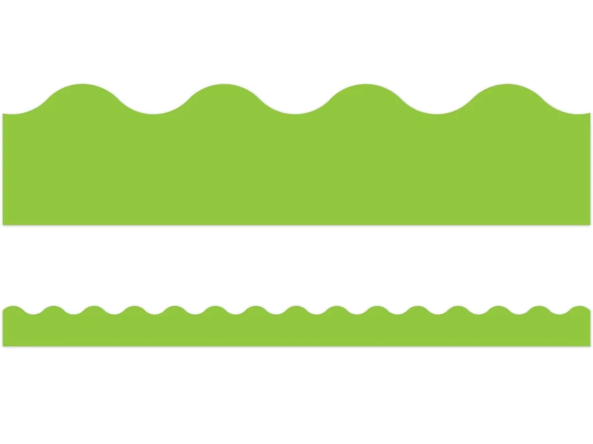 Lime Green Scalloped Border - US 6599