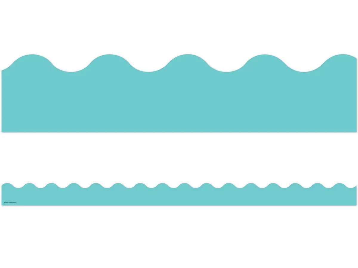 Light Turquoise Scalloped Border - US 2446
