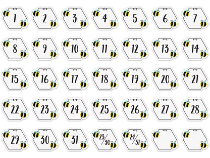 Busy Bees Calendar Mini Accents - US 5081