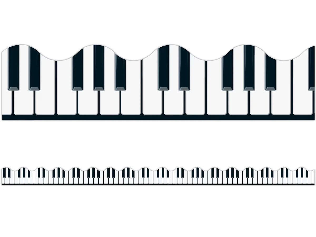 Musical Keyboard Scalloped Border - US 8194