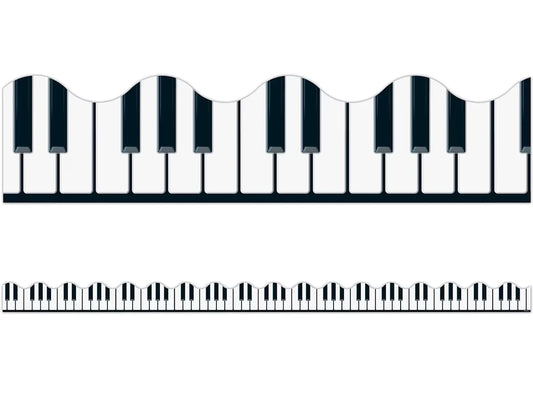 Musical Keyboard Scalloped Border - US 8194